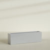 Miami Extra Large Narrow Rectangle Fiberglass Planter - 60 in x 12 in x 18 in - Metallic Silver - Metallic Silver,60 in x 12 in x 18 in