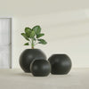 Globe Medium Sphere Fiberglass Planter - 24 in x 24 in x 19 in - Matte Charcoal - Matte Charcoal,24 in x 24 in x 20 in