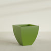 Lima Large Tapered Square Fiberglass Planter - 30 in x 30 in x 30 in - Satin Green - Satin Green,30 in x 30 in x 30 in