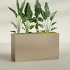 Darwin Extra Large Long Rectangle Fiberglass Planter - 72 in x 24 in x 42 in - Metallic Gold - Metallic Gold,72 in x 24 in x 42 in