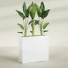 Amesbury Large Narrow Rectangle Fiberglass Planter - 36 in x 10 in x 32 in - Matte White - Matte White,36 in x 10 in x 32 in
