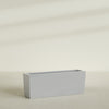 Panama Extra Large Long Rectangle Fiberglass Planter - 48 in x 12 in x 18 in - Metallic Silver - Metallic Silver,48 in x 12 in x 18 in