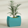 Seoul Extra Large Curved Abstract Fiberglass Planter - 48 in x 20 in x 36 in - Satin Sea Foam - Satin Sea Foam,48 in x 20 in x 36 in