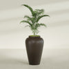 Bara Jar Large Round Fiberglass Planter - 24 in x 24 in x 37 in - Matte Brown - Matte Brown,24 in x 24 in x 37 in