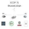Hanging Brussels Small Bowl Planter - 10.5 in x 10.5 in x 5 in - White Grey - White Grey,10.5 in x 10.5 in x 5 in