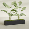 Cuba Extra Large Long Rectangle Fiberglass Planter - 60 in x 14 in x 12 in - Matte Black - Matte Black,60 in x 14 in x 12 in