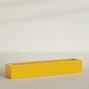 Cuba Extra Large Long Rectangle Fiberglass Planter - 72 in x 14 in x 12 in - Gloss Saffron - Gloss Saffron,72 in x 14 in x 12 in