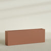 Hollywood Extra Large Narrow Rectangle Fiberglass Planter - 72 in x 12 in x 24 in - Matte Terracotta - Matte Terracotta,72 in x 12 in x 24 in