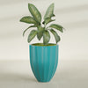Alicante Medium Round Fiberglass Planter - 26 in x 26 in x 32 in - Satin Sea Foam - Satin Sea Foam,26 in x 26 in x 32 in