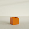 Montroy Medium Cube Square Fiberglass Planter - 24 in x 24 in x 24 in - Gloss Tangerine - Gloss Tangerine,24 in x 24 in x 24 in