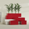 Torino Extra Large Wide Rectangle Fiberglass Planter - 60 in x 24 in x 18 in - Gloss Red - Gloss Red,60 in x 24 in x 18 in