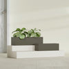 Reade Small Tabletop Rectangle Fiberglass Planter - 14 in x 5 in x 4.3 in - Matte Bronze - Matte Bronze,14 in x 5 in x 4.3 in