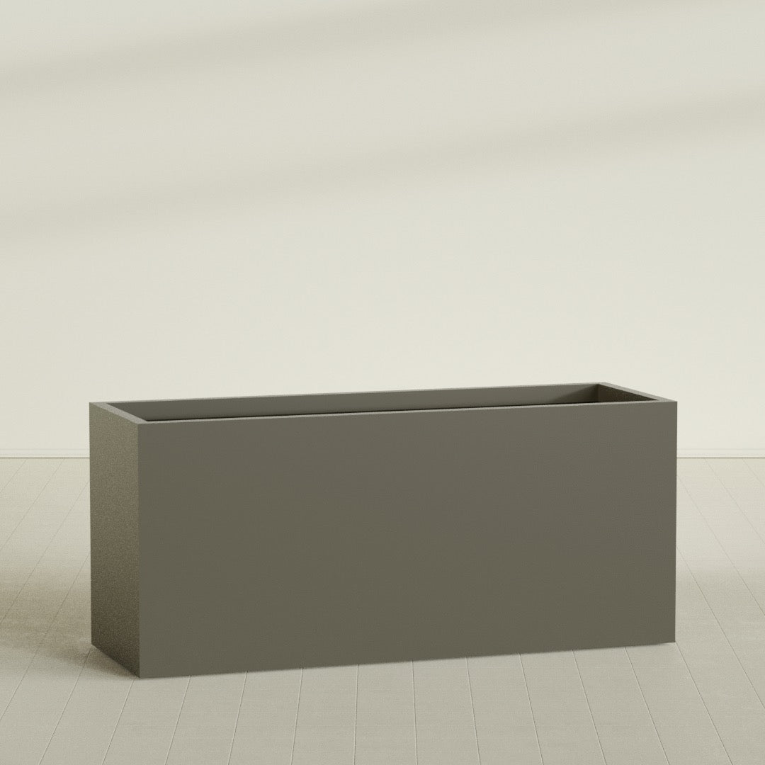 Brisbane Extra Large Long Rectangle Fiberglass Planter - 72 in x 24 in x 32 in - Matte Bronze - Matte Bronze,72 in x 24 in x 32 in