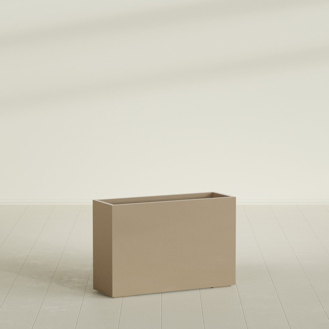 Potsdam Extra Large Long Rectangle Fiberglass Planter - 48 in x 16 in x 32 in - Metallic Gold - Metallic Gold,48 in x 16 in x 32 in