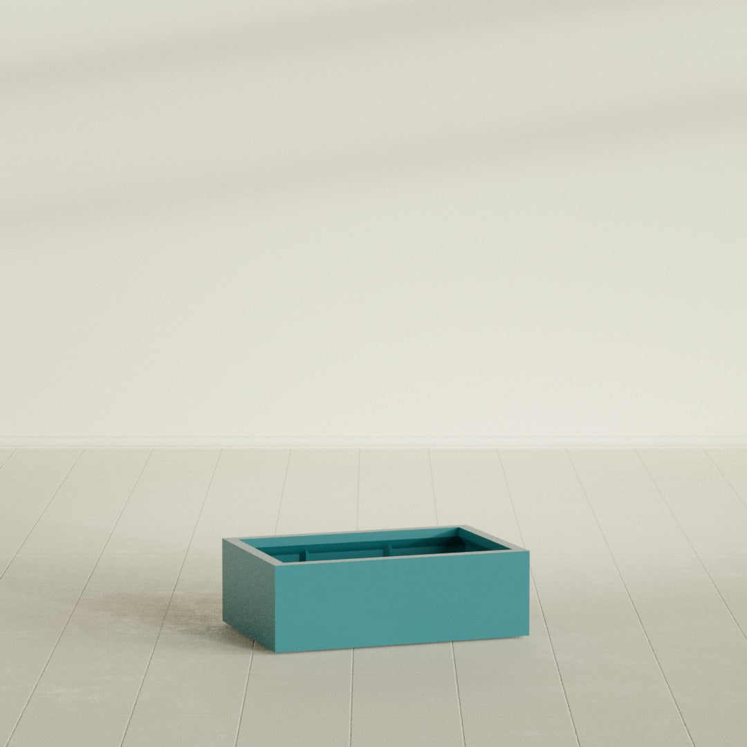 Antwerp Large Long Rectangle Fiberglass Planter - 36 in x 24 in x 12 in - Satin Sea Foam - Satin Sea Foam,36 in x 24 in x 12 in