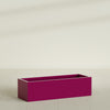 Reade Small Tabletop Rectangle Fiberglass Planter - 18 in x 6.5 in x 5 in - Gloss Eggplant - Gloss Eggplant,18.5 in x 6.5 in x 5 in