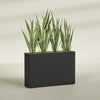 Delray Extra Large Long Rectangle Fiberglass Planter - 48 in x 12 in x 32 in - Matte Black - Matte Black,48 in x 12 in x 32 in