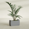 Seoul Large Curved Abstract Fiberglass Planter - 32 in x 12 in x 18 in - Metallic Gunmetal - Metallic Gunmetal,32 in x 12 in x 18 in