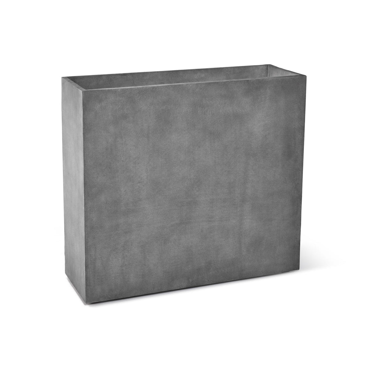 Reglo Rectangular Planter – Concrete Stone Finish – Fiberglass Indoor/Outdoor and Weather-Resistant Large Planter (35.5" L x 11.75" W x 31.5" H Exterior, 35" L x 11.5" W Interior) - Concrete Stone,35.4 in x 11.8 in x 31.5 in