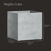 Reglito Cube Planter – Fiberglass Indoor/Outdoor and Weather-Resistant Large Planter (Concrete Stone, 23.5" L x 23.5" W x 24.25" H) - Concrete Stone,23.5 in x 23.5 in x 24.25 in - Concrete Stone,23.5 in x 23.5 in x 24.25 in - Concrete Stone,23.5 in x - Concrete Stone,23.6 in x 23.6 in x 24.2 in