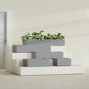 Antwerp Extra Large Long Rectangle Fiberglass Planter - 60 in x 24 in x 12 in - Metallic Gunmetal - Metallic Gunmetal,60 in x 24 in x 12 in