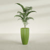 San Jose Large Tall Round Fluted Fiberglass Planter - 16 in x 16 in x 30 in - Satin Green - Satin Green,16 in x 16 in x 30 in