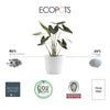 Amsterdam Small Round Planter - 11.8 in x 11.8 in x 10.5 in - Pure White - Pure White,11.75 in x 11.75 in x 10.5 in,Planter Only