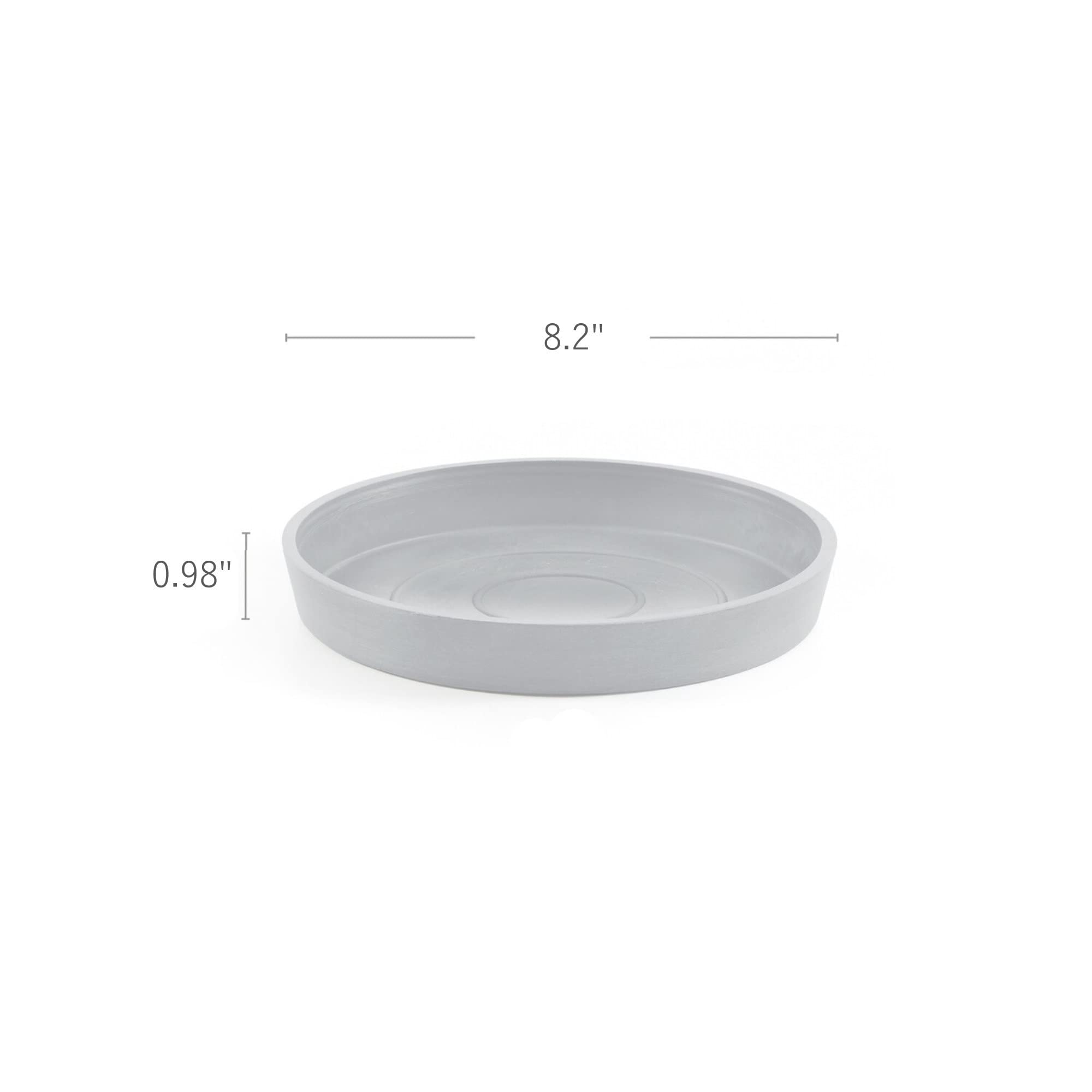 Small Round Saucer - 8.3 in x 8.3 in x 1 in - Dark Grey - Dark Grey,8.25 in x 8.25 in x 1 in