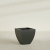 Lima Medium Tapered Square Fiberglass Planter - 24 in x 24 in x 24 in - Matte Charcoal - Matte Charcoal,24 in x 24 in x 24 in