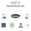 Small Round Saucer - 11.5 in x 11.5 in x 1.3 in - Dark Grey - Dark Grey,11.5 in x 11.5 in x 1.25 in