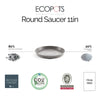 Small Round Saucer - 11.5 in x 11.5 in x 1.3 in - Taupe - Taupe,11.5 in x 11.5 in x 1.25 in