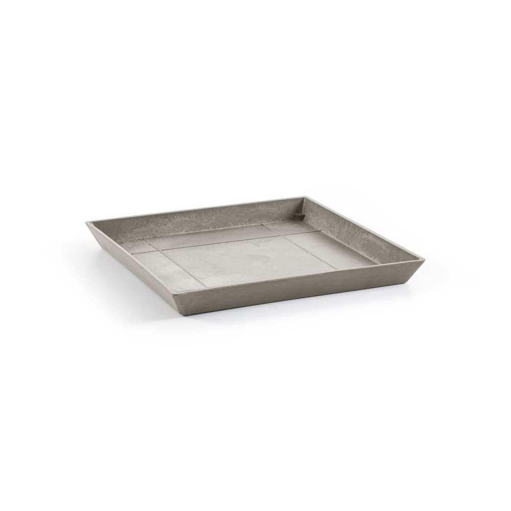 Small Square Saucer - 17 in x 17 in x 1.5 in - Taupe - Taupe,17 in x 17 in x 1.5 in