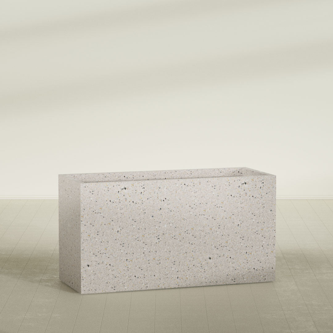 ProTone Fiberglass Premium Finish Extra Large Rectangle Planter - 60 in x 24 in x 32 in - StoneLight - Greystone - StoneLight - Greystone,60 in x 24 in x 32 in