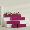 Cuba Extra Large Long Rectangle Fiberglass Planter - 60 in x 14 in x 12 in - Gloss Eggplant - Gloss Eggplant,60 in x 14 in x 12 in