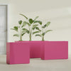 Milano Large Narrow Rectangle Fiberglass Planter - 36 in x 10 in x 24 in - Gloss Pink Violet - Gloss Pink Violet,36 in x 10 in x 24 in
