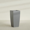 Toulan Extra Large Tall Tapered Square Fiberglass Planter - 28 in x 28 in x 60 in - Metallic Gunmetal - Metallic Gunmetal,28 in x 28 in x 60 in