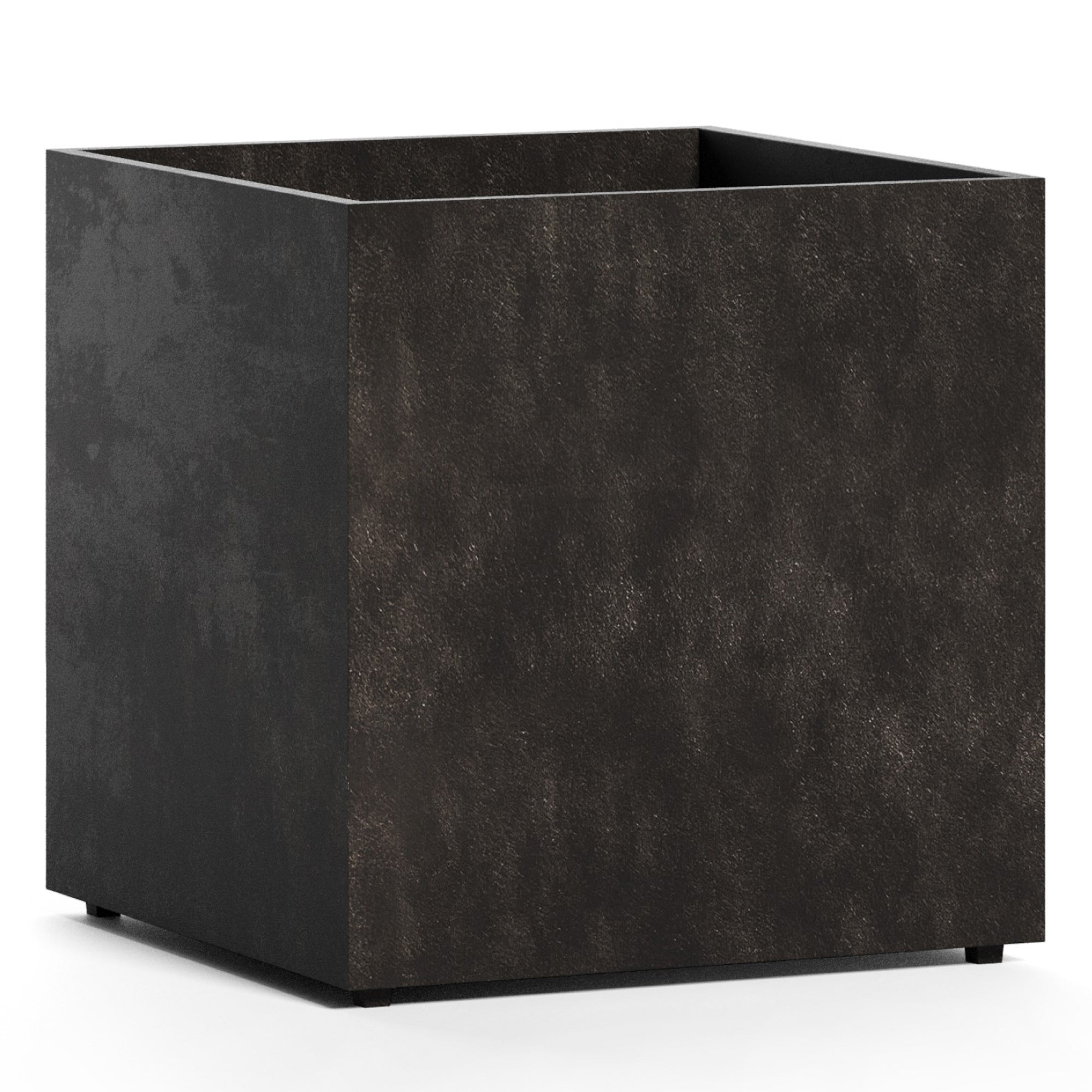 Reglito Cube Planter - 27.5 in x 27.5 in x 28 in - Brown Stone - Brown Stone,27.5 in x 27.5 in x 28 in - Brown Stone,27.5 in x 27.5 in x 28 in - Brown Stone,27.5 in x 27.5 in x 28 in - Brown Stone,27.5 in x 27.5 in x 28.1 in