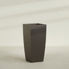 Toulan Extra Large Tall Tapered Square Fiberglass Planter - 28 in x 28 in x 60 in - Matte Brown - Matte Brown,28 in x 28 in x 60 in