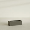Cuba Large Long Rectangle Fiberglass Planter - 36 in x 14 in x 12 in - Matte Bronze - Matte Bronze,36 in x 14 in x 12 in