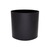 Cylinder Small Round Plastic Planter - 12 in x 12 in x 12 in - Gloss Black - Gloss Black,12 in x 12 in x 12 in