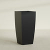 Toulan Extra Large Tall Tapered Square Fiberglass Planter - 23 in x 23 in x 48 in - Matte Black - Matte Black,23 in x 23 in x 48 in