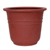 Curbside Bell Tower Round Plastic Planter - 20.3 in x 20.3 in x 16.8 in - Red Brick - Red Brick,20.3 in x 20.3 in x 16.8 in
