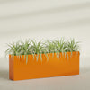 Hollywood Extra Large Narrow Rectangle Fiberglass Planter - 72 in x 12 in x 24 in - Gloss Tangerine - Gloss Tangerine,72 in x 12 in x 24 in