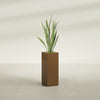 Delray Large Tall Rectangle Fiberglass Planter - 12 in x 12 in x 32 in - Metallic Bronze - Metallic Bronze,12 in x 12 in x 32 in