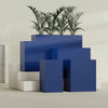 Darwin Large Tall Rectangle Fiberglass Planter - 24 in x 24 in x 42 in - Matte Cobalt Blue - Matte Cobalt Blue,24 in x 24 in x 42 in