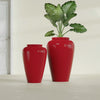 Bara Jar Large Round Fiberglass Planter - 20 in x 20 in x 31 in - Gloss Red - Gloss Red,20 in x 20 in x 32 in