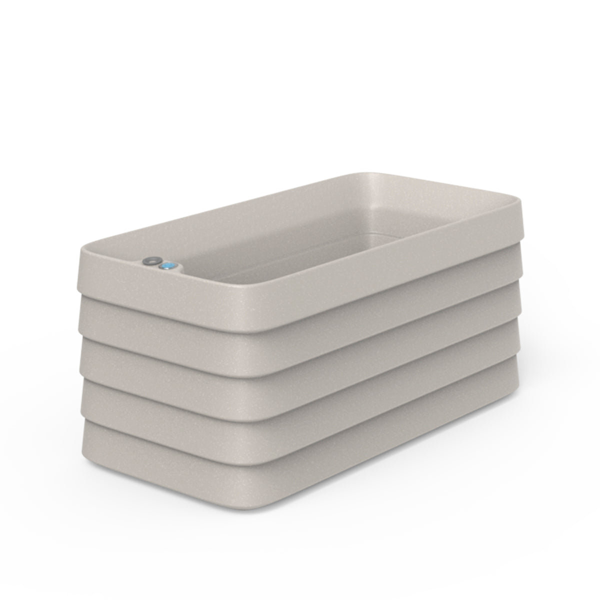 Slat Rectangle with TruDrop™ Self-Watering - 35.8in x 17.9in x 16.5in - Parchment - Parchment,35.8in x 17.9in x 16.5in