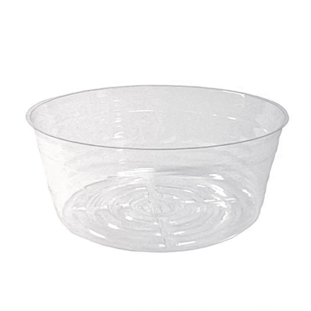 Deep Clear Vinyl Plant Saucers - 12in - Pack of 25 - Clear,Pack of 25