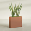 Perth Extra Large Long Rectangle Fiberglass Planter - 48 in x 16 in x 42 in - Matte Terracotta - Matte Terracotta,48 in x 16 in x 42 in