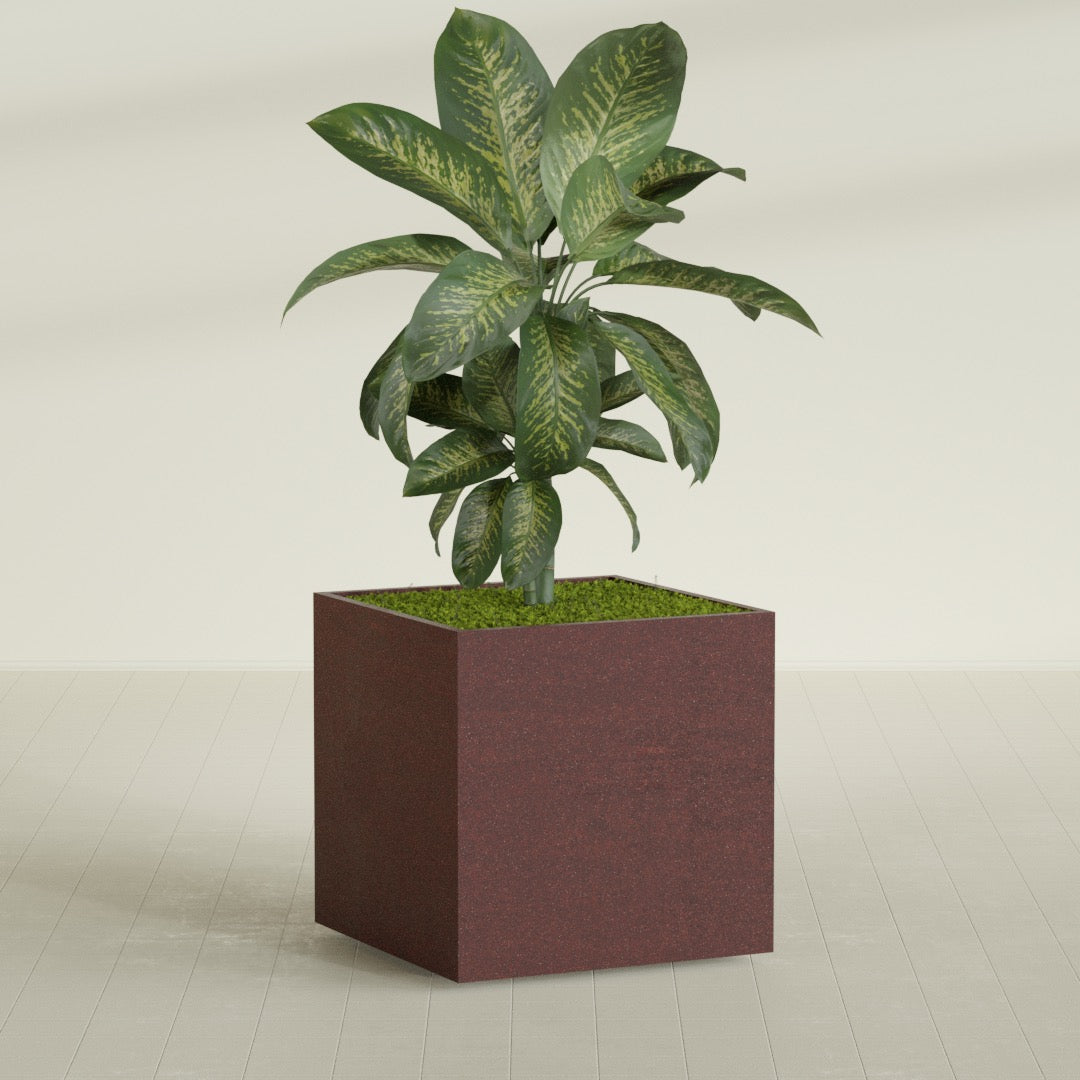 Cube - 40in x 40in x 40in - Weathered Steel - Rust - Weathered Steel - Rust,40 in x 40 in x 40 in
